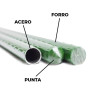 Tutor plantas grandes de acero y plastico