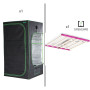 Armario GrowT de 120x120x200 con led Cosmos de 720W