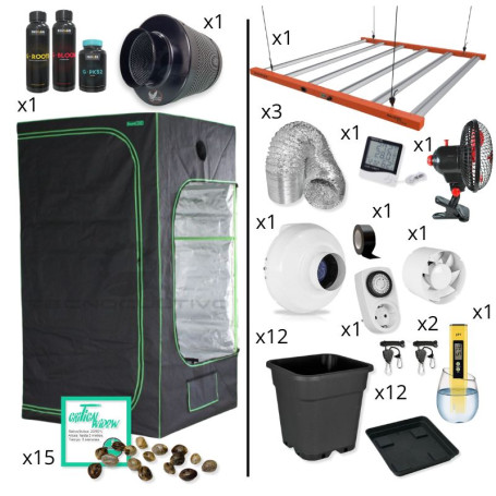 Kit de cultivo avanzado 120x120x200 con led Ignator 720W