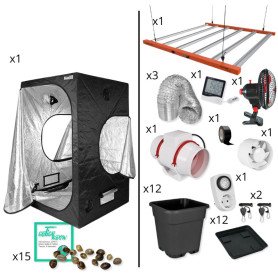Kit de cultivo medio 120x120x220 con led Ignator 720W