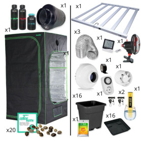 Kit de cultivo avanzado 150X150X220 con led Agrolite QB730W 2.9