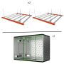 Armario DarkBox de 120x240x220 con 2 led Ignator 720W