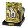 Mecehro simbolo del dollar oro plata negro